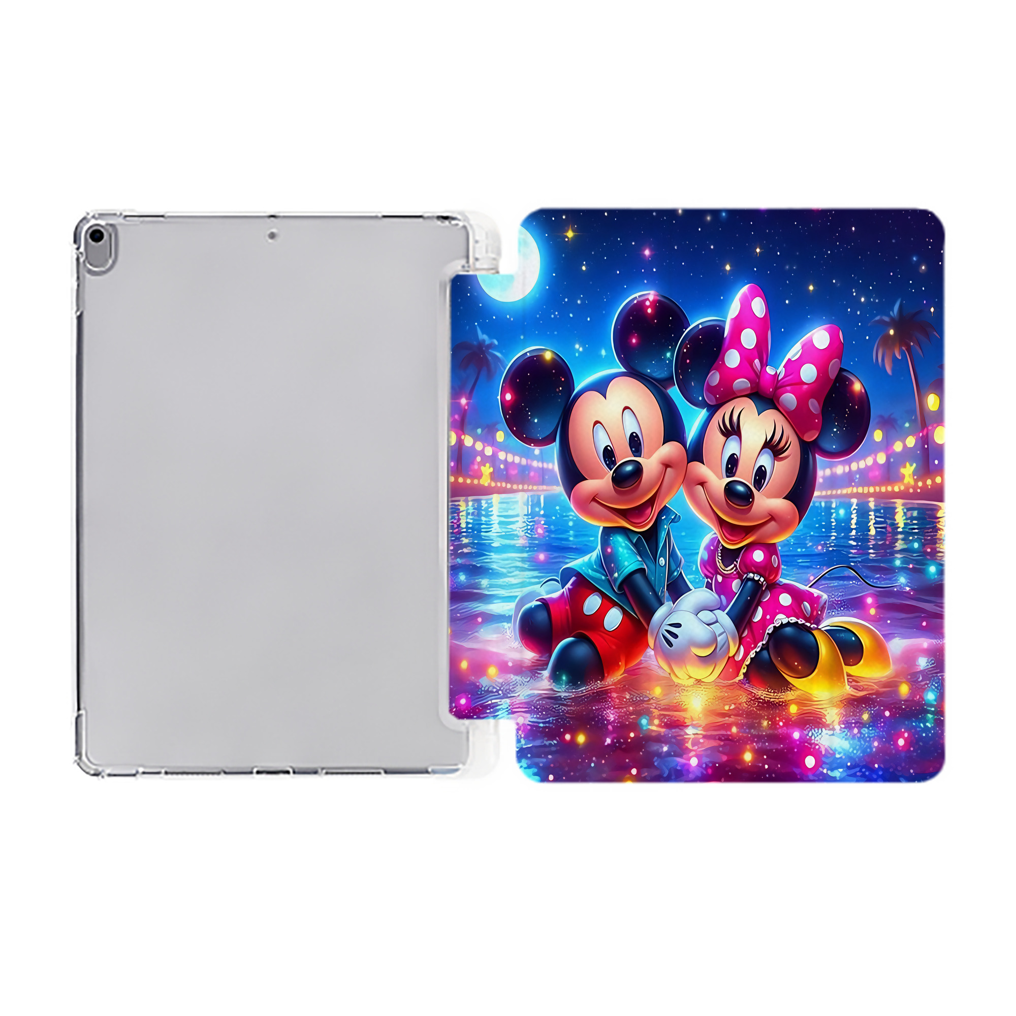 （画像用） ミッキーマウス Mickey Mouse IPad ケース ペン収納付き 三つ折りスタンド PUレザー×シリコン 対応機種9.5/10.5/10.9インチ
